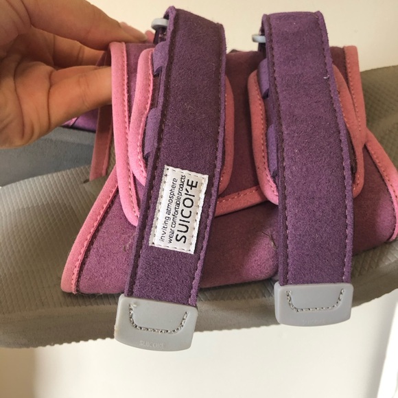 SUICOKE Moto-Cab Purple and Pink Slides - Picture 4 of 6